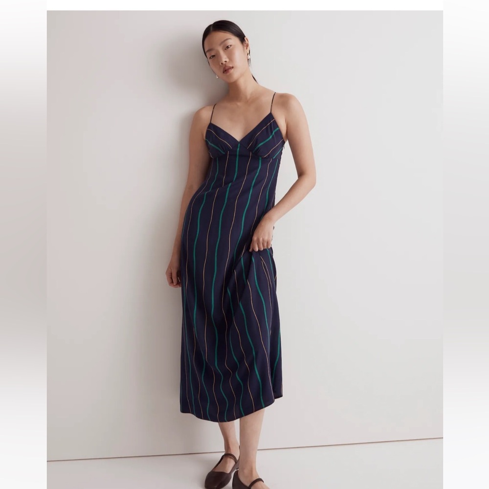 NWT Layton Midi Slip Dress stripe